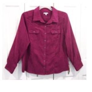 Croft & Barrow Plum Color Velour Top
